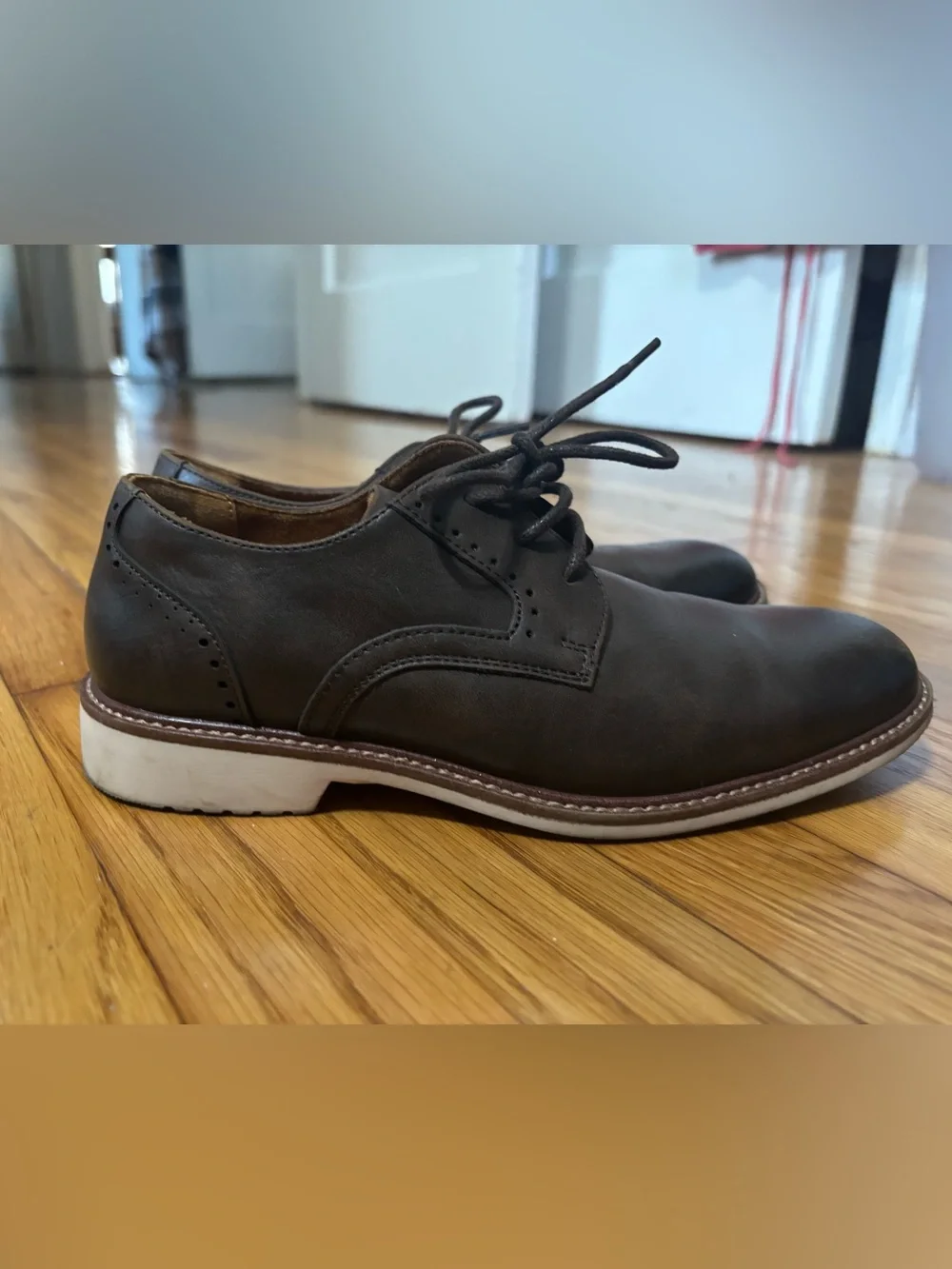 Kids Dark Brown Leather Dress Shoes